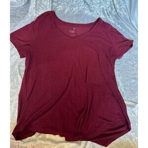 SO burgundy V-neck tshirt XL